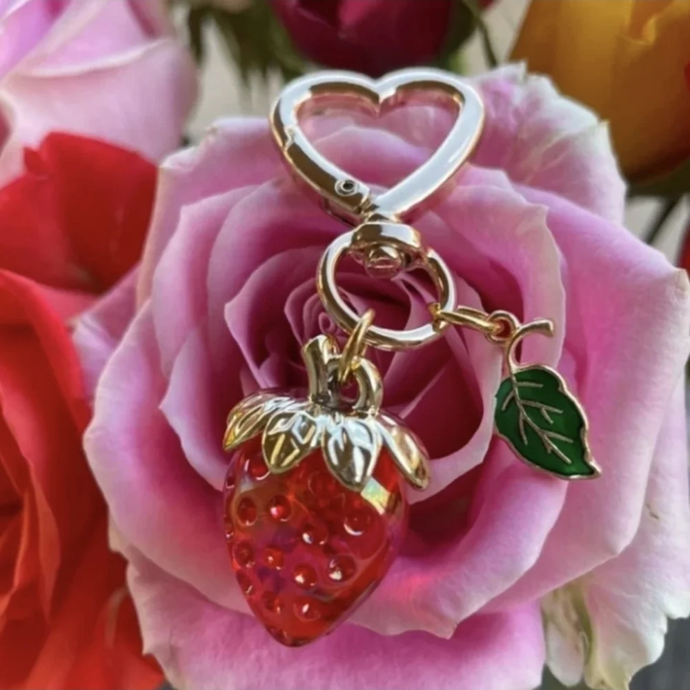 Strawberry Resin Keychain/Purse Charm